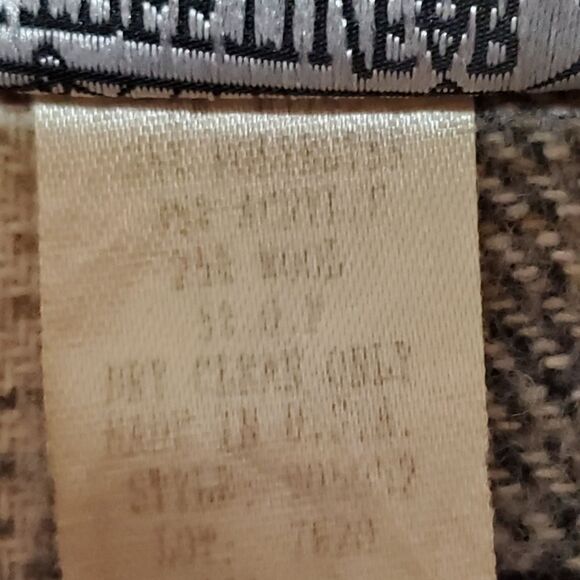 VINTAGE 1990s Stussy Streetwear Tan Flannel Oversized Wool Blend Button Up Coat - Picture 9 of 9